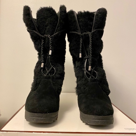 COACH Suede & Shearling Boot - Mandy - Picture 2 of 10